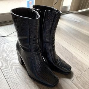 Princess Polly Black Ankle Boots